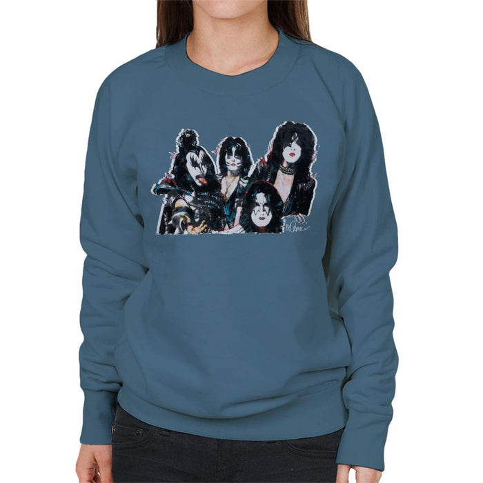 Sidney Maurer Original Portrait Of Kiss Gene Simmons Women's Sweatshirt