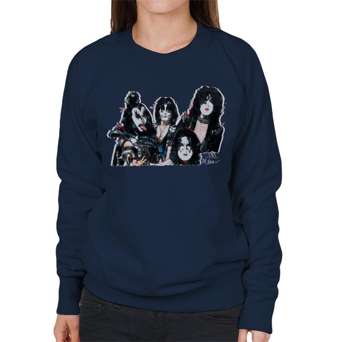 Sidney Maurer Original Portrait Of Kiss Gene Simmons Women's Sweatshirt
