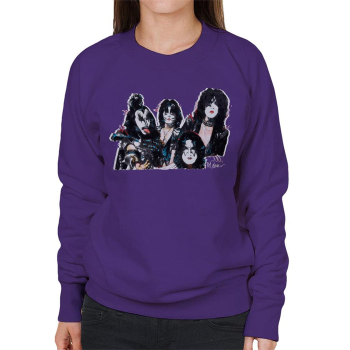 Sidney Maurer Original Portrait Of Kiss Gene Simmons Women's Sweatshirt