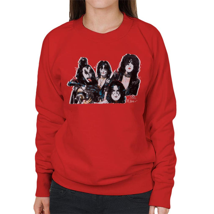 Sidney Maurer Original Portrait Of Kiss Gene Simmons Women's Sweatshirt