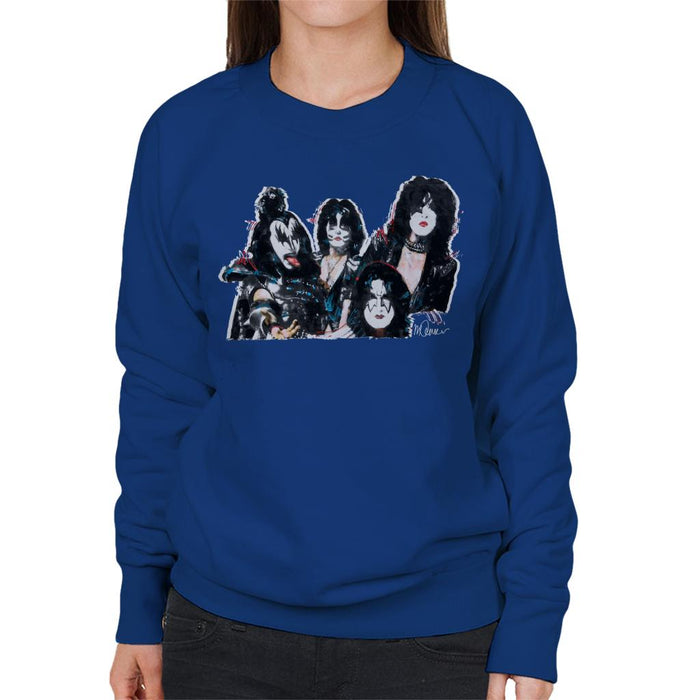 Sidney Maurer Original Portrait Of Kiss Gene Simmons Women's Sweatshirt