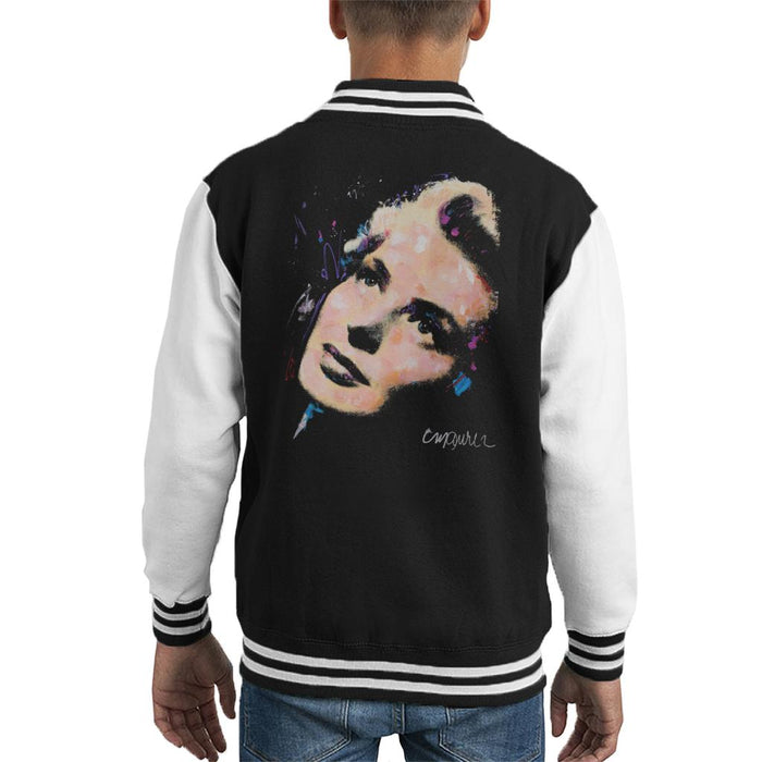Sidney Maurer Original Portrait Of Ingrid Bergman Kid's Varsity Jacket