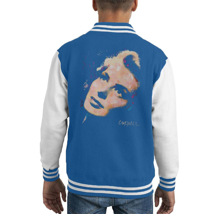 Sidney Maurer Original Portrait Of Ingrid Bergman Kid's Varsity Jacket