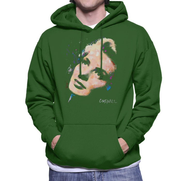 Sidney Maurer Original Portrait Of Ingrid Bergman Men's Hooded Sweatshirt