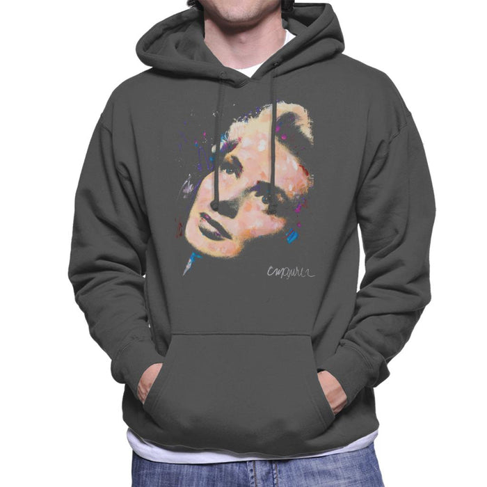 Sidney Maurer Original Portrait Of Ingrid Bergman Men's Hooded Sweatshirt