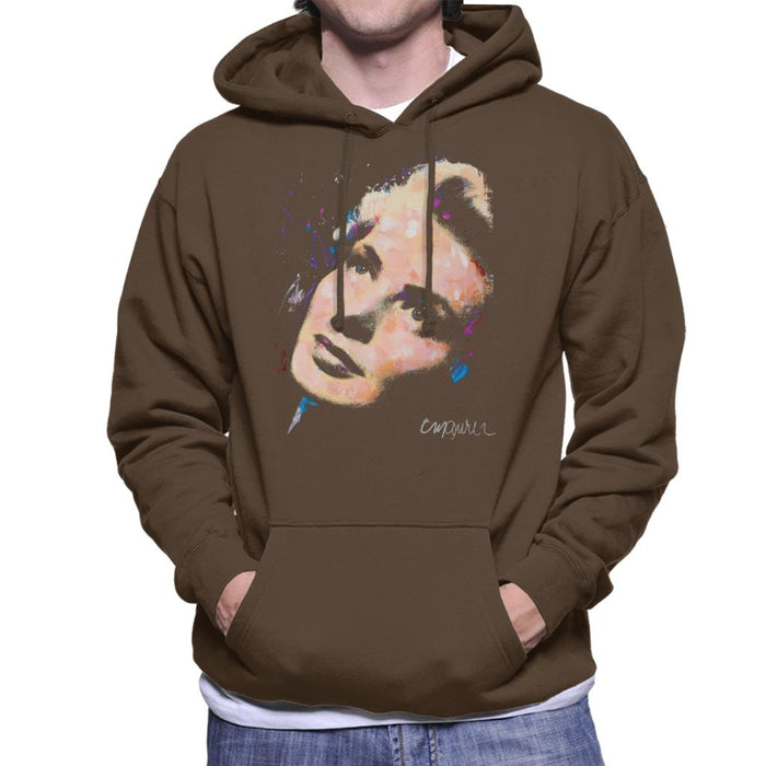 Sidney Maurer Original Portrait Of Ingrid Bergman Men's Hooded Sweatshirt