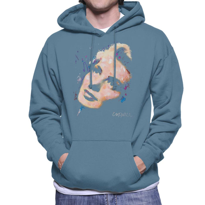 Sidney Maurer Original Portrait Of Ingrid Bergman Men's Hooded Sweatshirt