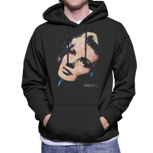 Sidney Maurer Original Portrait Of Ingrid Bergman Men's Hooded Sweatshirt