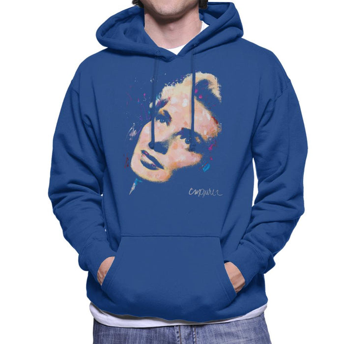 Sidney Maurer Original Portrait Of Ingrid Bergman Men's Hooded Sweatshirt