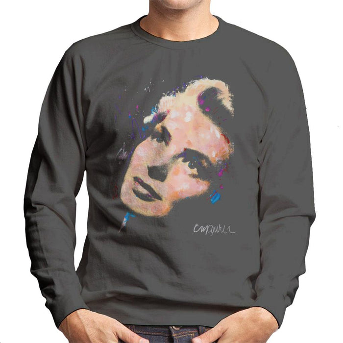 Sidney Maurer Original Portrait Of Ingrid Bergman Men's Sweatshirt