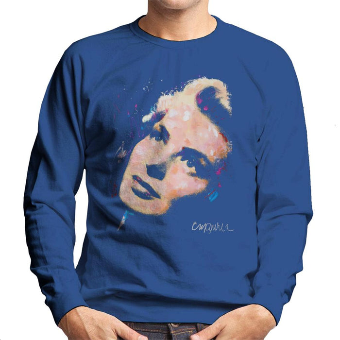 Sidney Maurer Original Portrait Of Ingrid Bergman Men's Sweatshirt