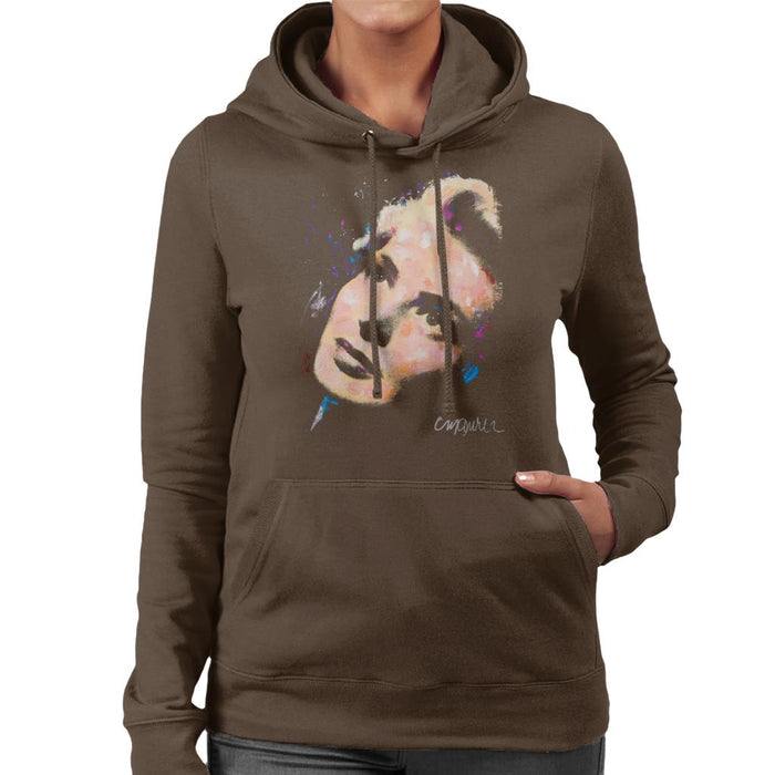 Sidney Maurer Original Portrait Of Ingrid Bergman Women's Hooded Sweatshirt