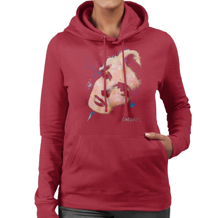 Sidney Maurer Original Portrait Of Ingrid Bergman Women's Hooded Sweatshirt