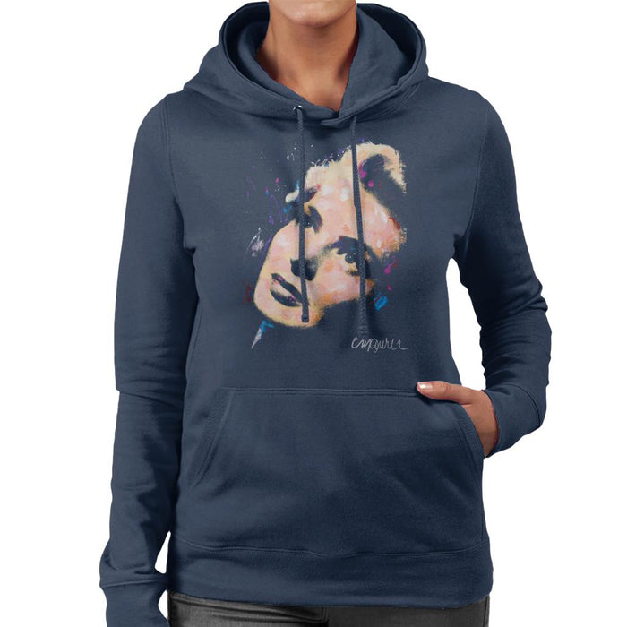 Sidney Maurer Original Portrait Of Ingrid Bergman Women's Hooded Sweatshirt