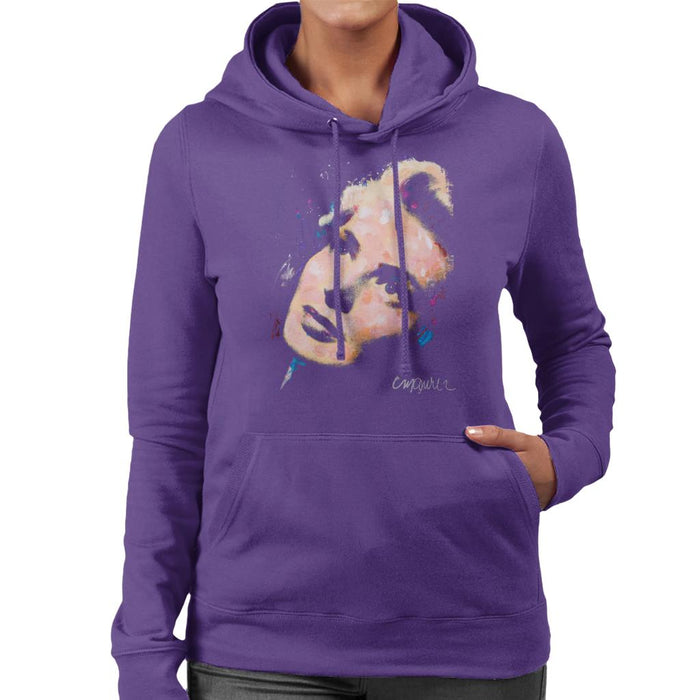 Sidney Maurer Original Portrait Of Ingrid Bergman Women's Hooded Sweatshirt