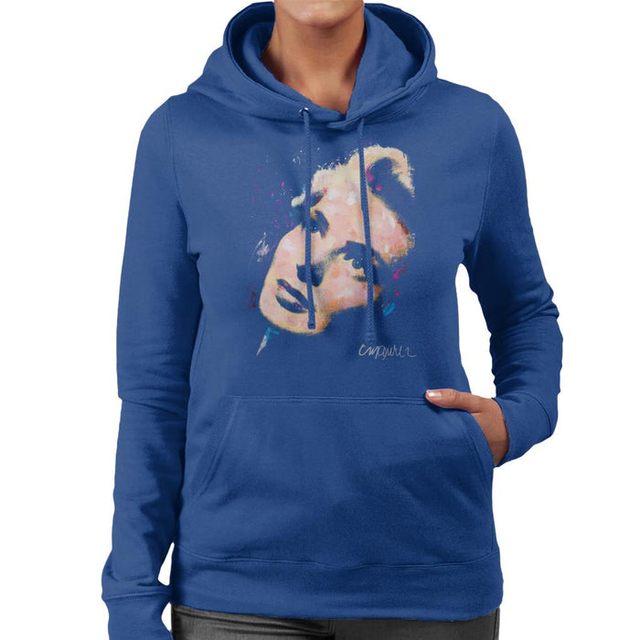 Sidney Maurer Original Portrait Of Ingrid Bergman Women's Hooded Sweatshirt