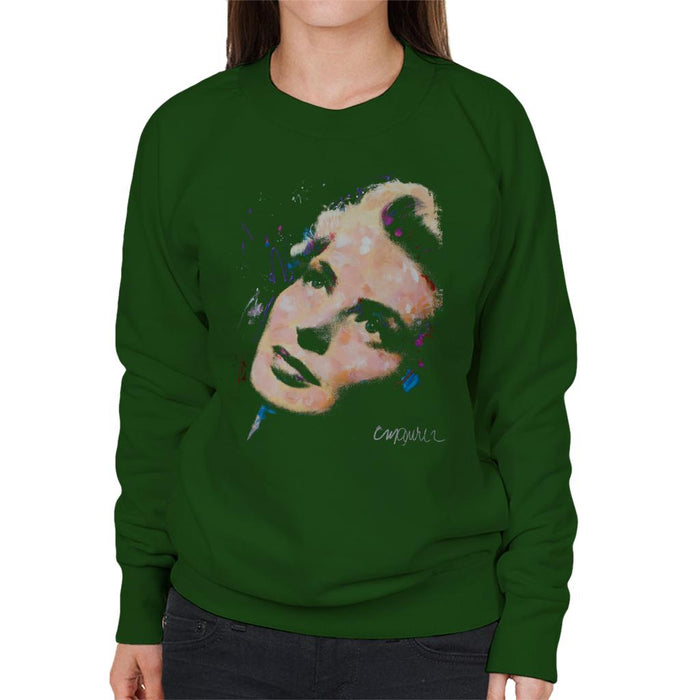 Sidney Maurer Original Portrait Of Ingrid Bergman Women's Sweatshirt