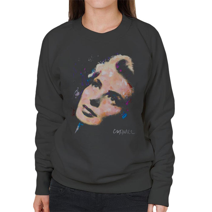 Sidney Maurer Original Portrait Of Ingrid Bergman Women's Sweatshirt