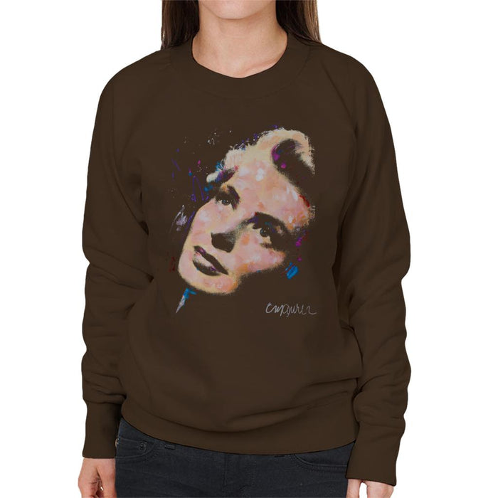 Sidney Maurer Original Portrait Of Ingrid Bergman Women's Sweatshirt