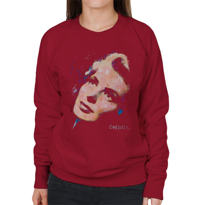 Sidney Maurer Original Portrait Of Ingrid Bergman Women's Sweatshirt
