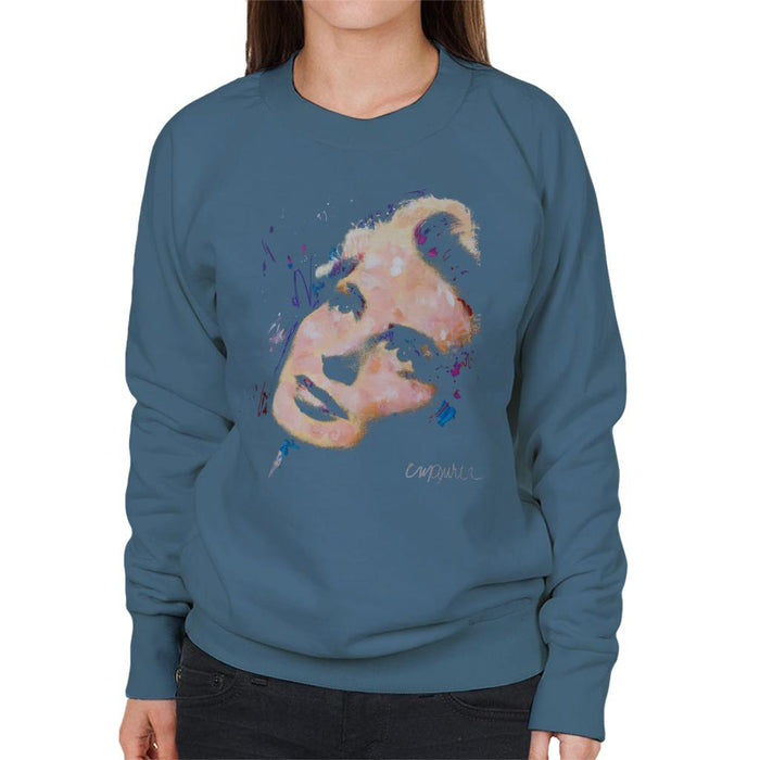 Sidney Maurer Original Portrait Of Ingrid Bergman Women's Sweatshirt
