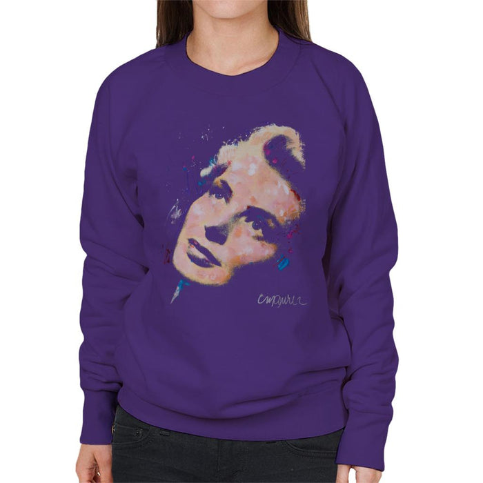 Sidney Maurer Original Portrait Of Ingrid Bergman Women's Sweatshirt