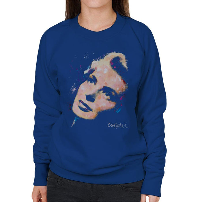Sidney Maurer Original Portrait Of Ingrid Bergman Women's Sweatshirt