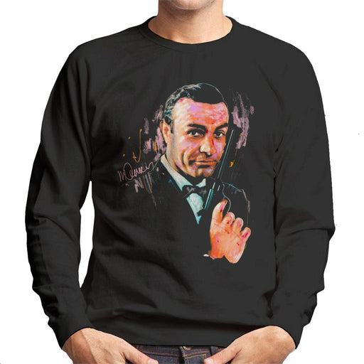 Sidney Maurer Original Portrait Of Sean Connery James Bond Men's Sweatshirt