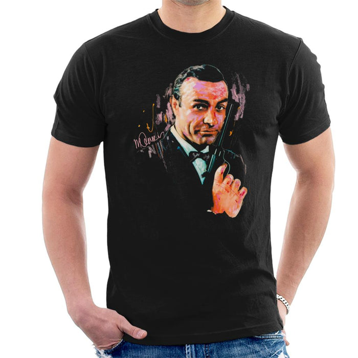 Sidney Maurer Original Portrait Of Sean Connery James Bond Men's T-Shirt
