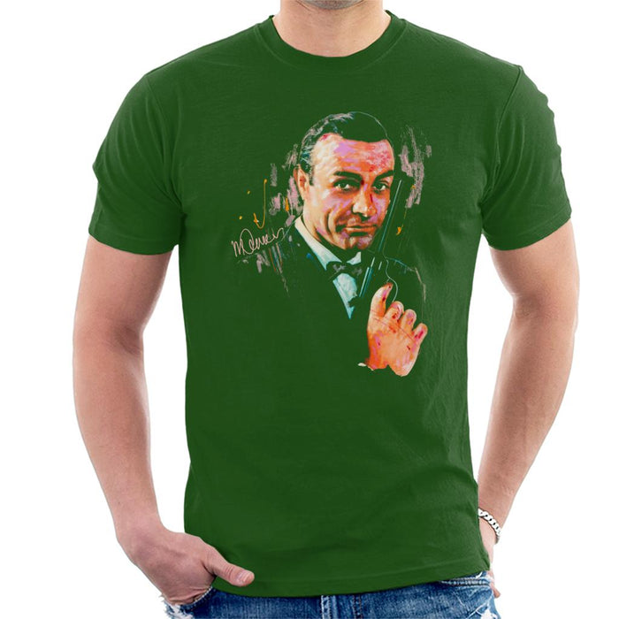 Sidney Maurer Original Portrait Of Sean Connery James Bond Men's T-Shirt