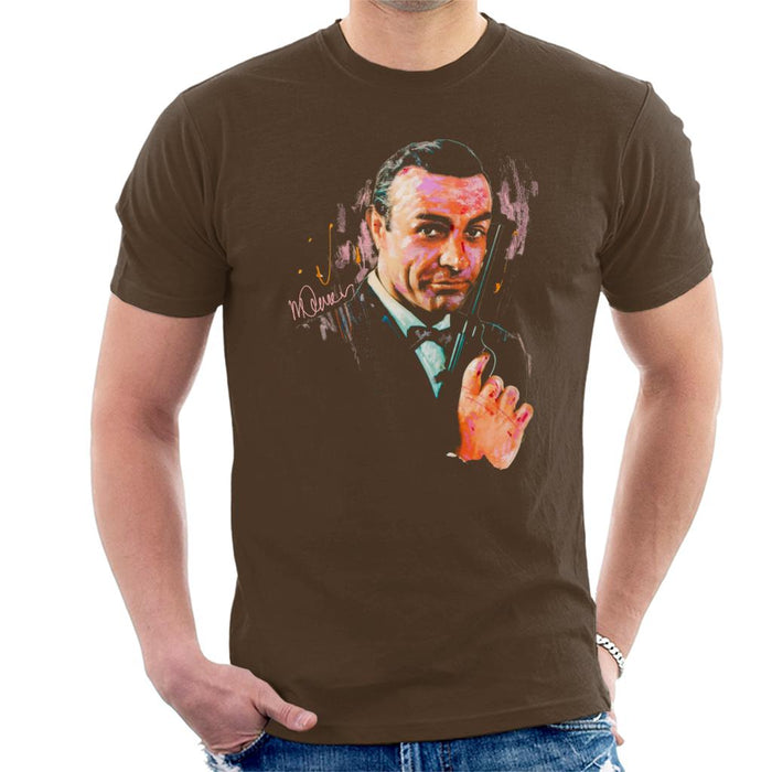 Sidney Maurer Original Portrait Of Sean Connery James Bond Men's T-Shirt