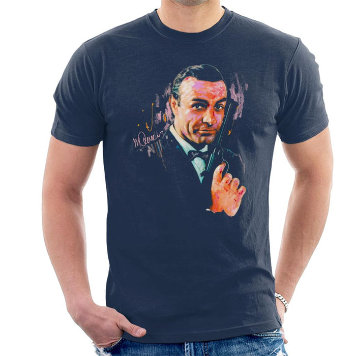 Sidney Maurer Original Portrait Of Sean Connery James Bond Men's T-Shirt
