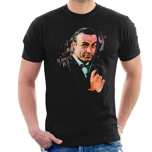 Sidney Maurer Original Portrait Of Sean Connery James Bond Men's T-Shirt