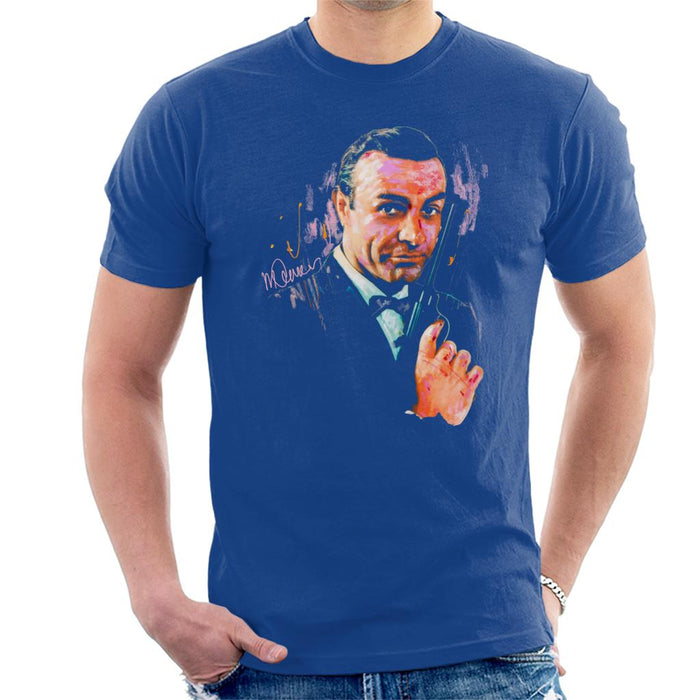 Sidney Maurer Original Portrait Of Sean Connery James Bond Men's T-Shirt