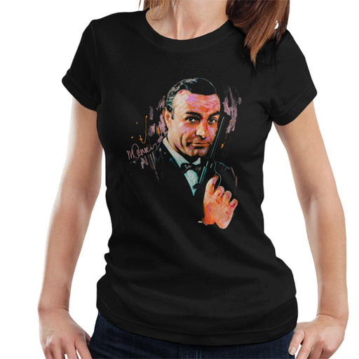 Sidney Maurer Original Portrait Of Sean Connery James Bond Women's T-Shirt