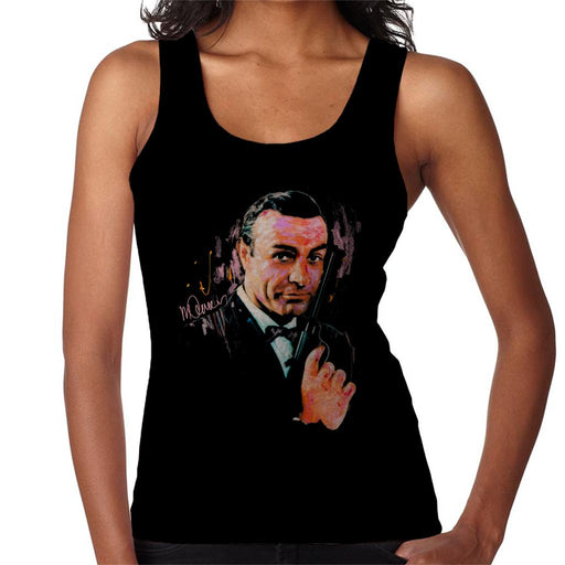 Sidney Maurer Original Portrait Of Sean Connery James Bond Women's Vest