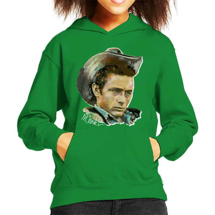 Sidney Maurer Original Portrait Of James Dean Cowboy Hat Kid's Hooded Sweatshirt