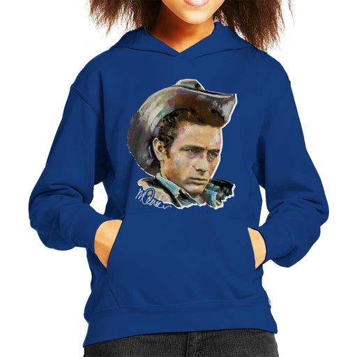 Sidney Maurer Original Portrait Of James Dean Cowboy Hat Kid's Hooded Sweatshirt