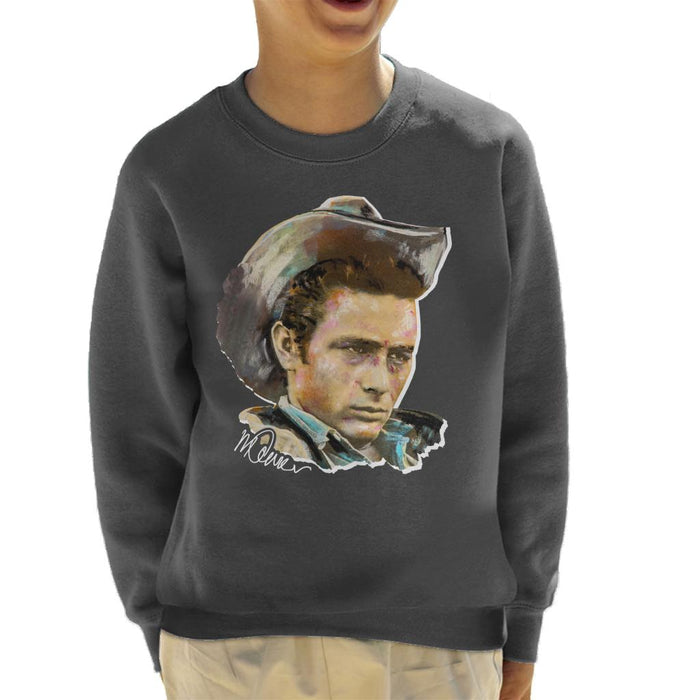Sidney Maurer Original Portrait Of James Dean Cowboy Hat Kid's Sweatshirt
