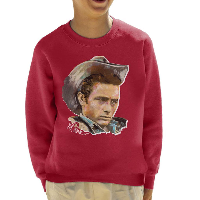 Sidney Maurer Original Portrait Of James Dean Cowboy Hat Kid's Sweatshirt