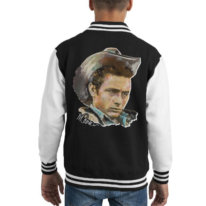 Sidney Maurer Original Portrait Of James Dean Cowboy Hat Kid's Varsity Jacket