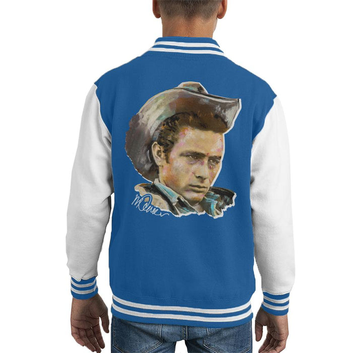 Sidney Maurer Original Portrait Of James Dean Cowboy Hat Kid's Varsity Jacket