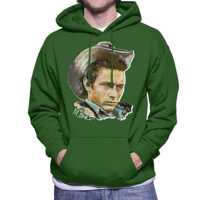 Sidney Maurer Original Portrait Of James Dean Cowboy Hat Men's Hooded Sweatshirt