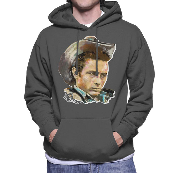 Sidney Maurer Original Portrait Of James Dean Cowboy Hat Men's Hooded Sweatshirt