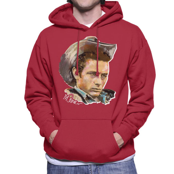 Sidney Maurer Original Portrait Of James Dean Cowboy Hat Men's Hooded Sweatshirt