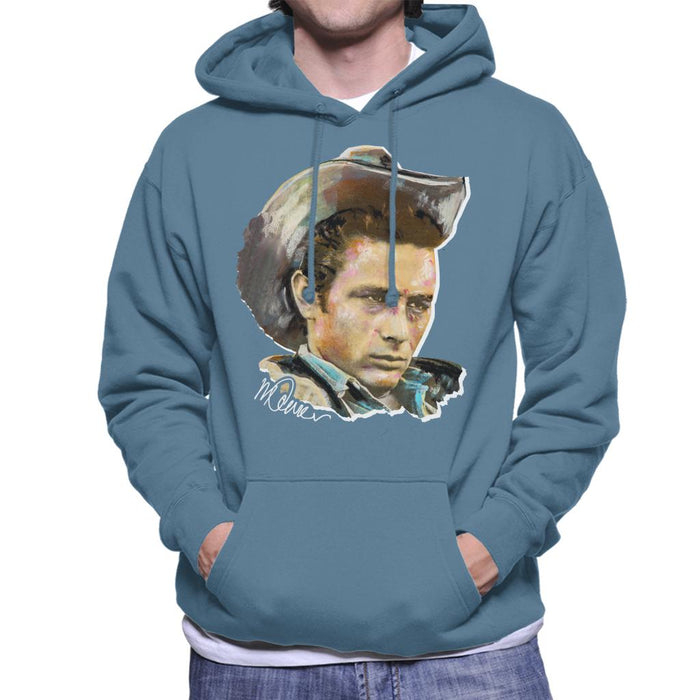 Sidney Maurer Original Portrait Of James Dean Cowboy Hat Men's Hooded Sweatshirt