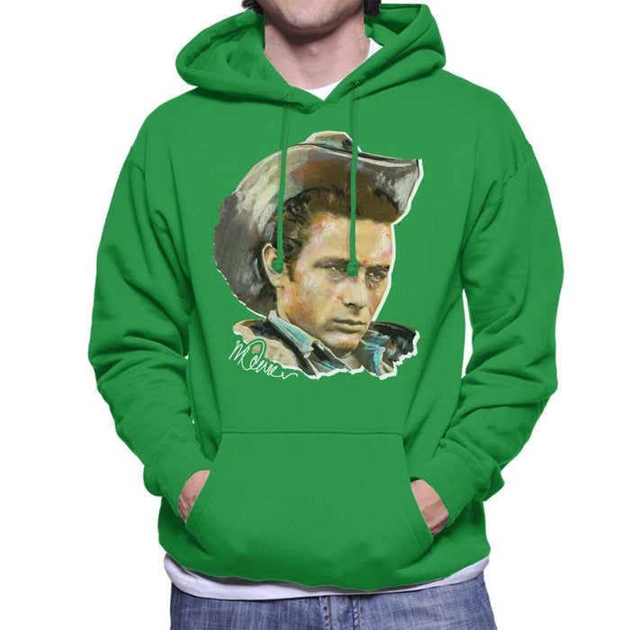 Sidney Maurer Original Portrait Of James Dean Cowboy Hat Men's Hooded Sweatshirt