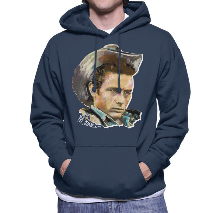 Sidney Maurer Original Portrait Of James Dean Cowboy Hat Men's Hooded Sweatshirt