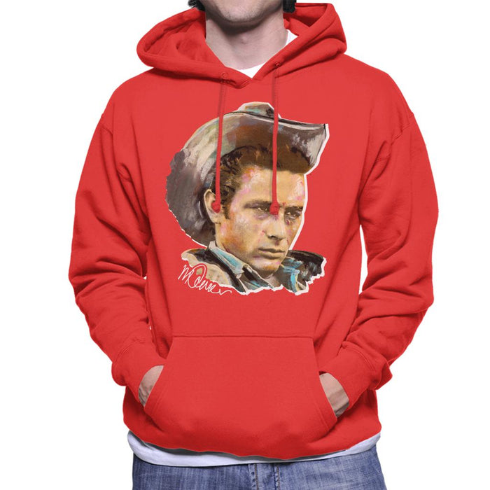 Sidney Maurer Original Portrait Of James Dean Cowboy Hat Men's Hooded Sweatshirt