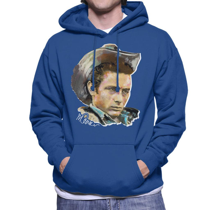 Sidney Maurer Original Portrait Of James Dean Cowboy Hat Men's Hooded Sweatshirt